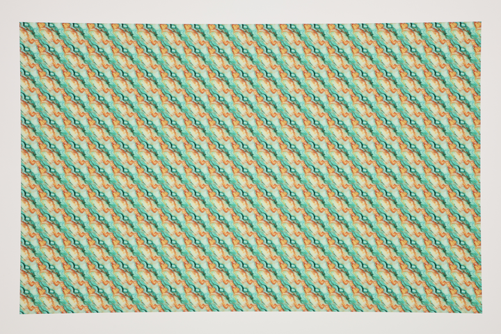 PatternPly® Transparent Orange and Mint Glitter Swirl Micro