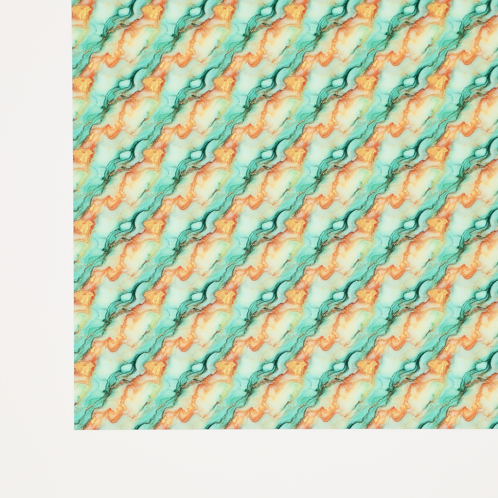 PatternPly® Transparent Orange and Mint Glitter Swirl Micro product photo 4