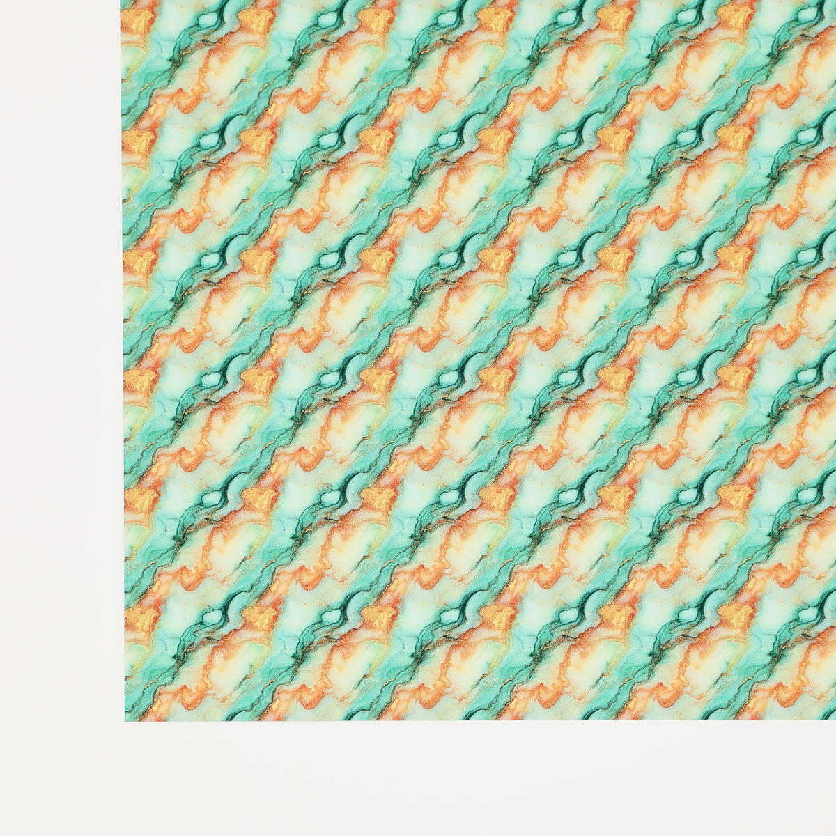 PatternPly® Transparent Orange and Mint Glitter Swirl Micro product photo 4
