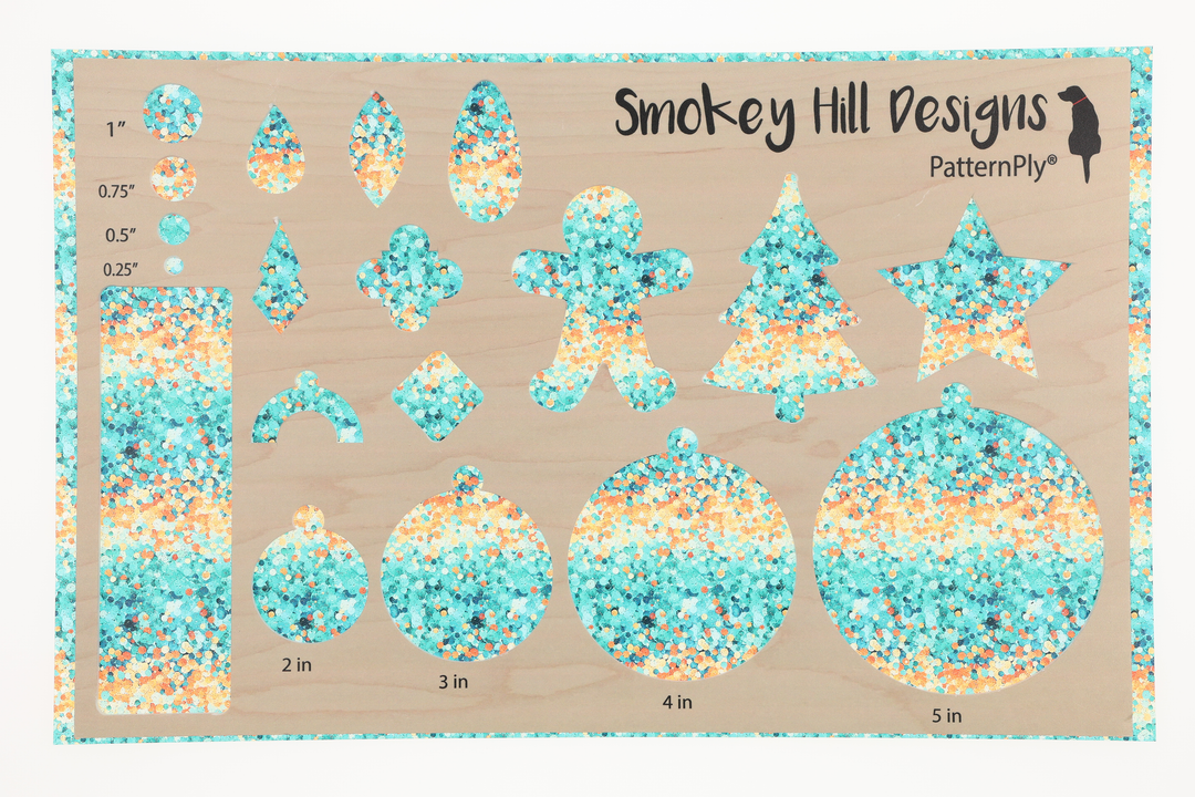 PatternPly® Transparent Orange and Teal Confetti