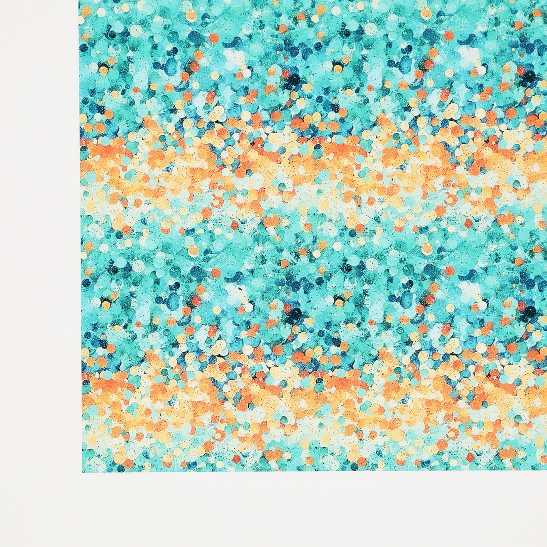 PatternPly® Transparent Orange and Teal Confetti