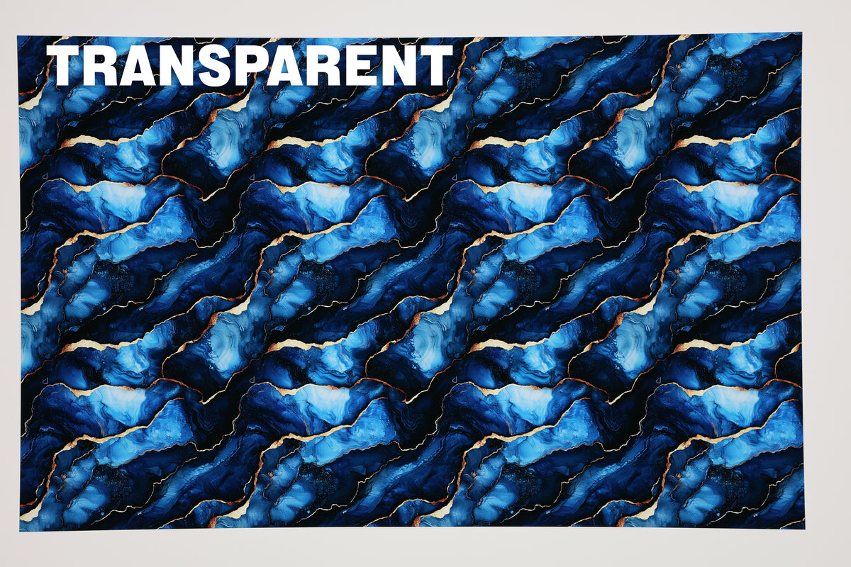 PatternPly® Transparent Navy and Gold Abstract sheet showing the pattern