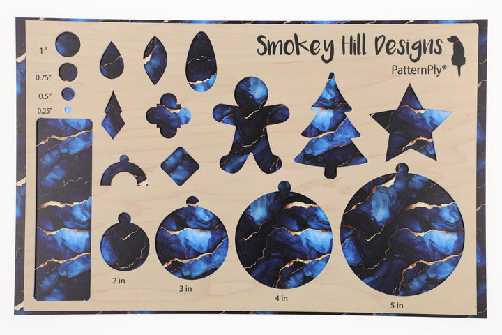 PatternPly® Transparent Navy and Gold Abstract