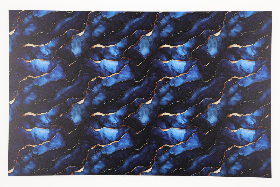 PatternPly® Full Coverage Navy and Gold Abstract