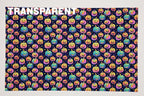 PatternPly® Transparent Neon Pumpkins sheet showing the pattern