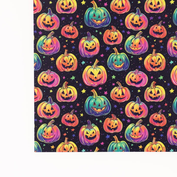 PatternPly® Full Coverage Neon Pumpkins