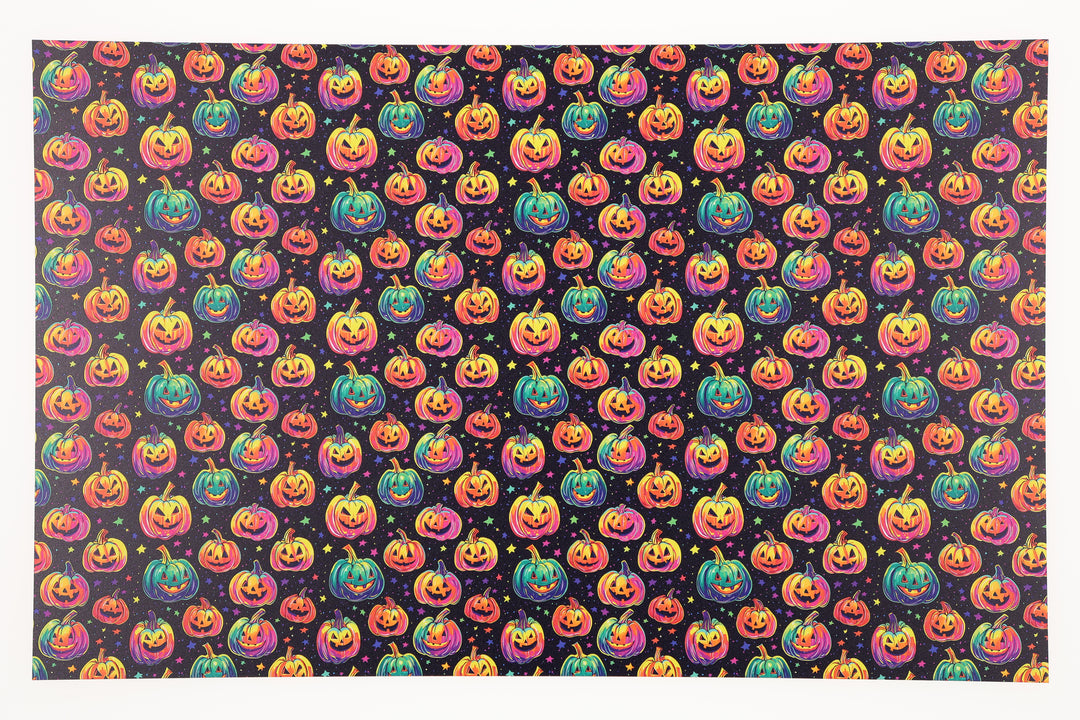 PatternPly® Full Coverage Neon Pumpkins