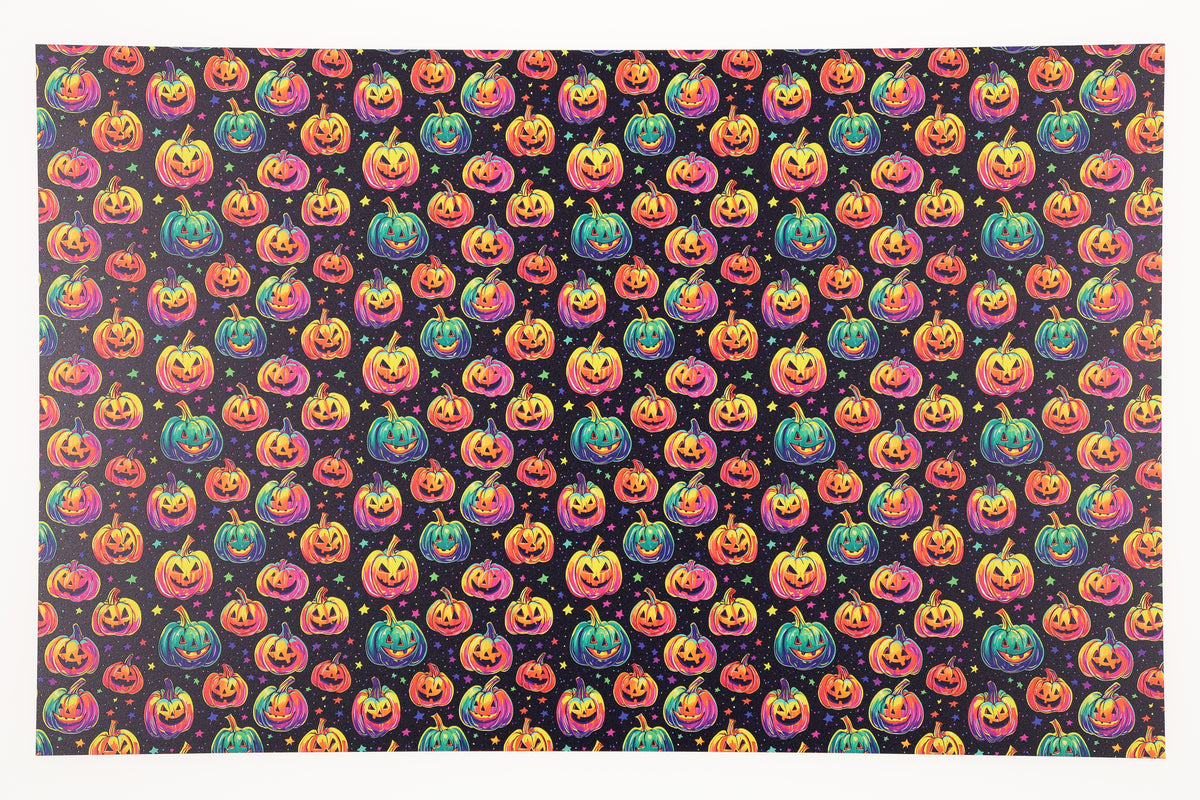 PatternPly® Full Coverage Neon Pumpkins product photo 2