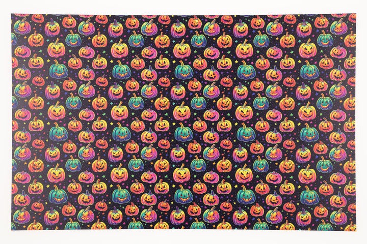 PatternPly® Full Coverage Neon Pumpkins