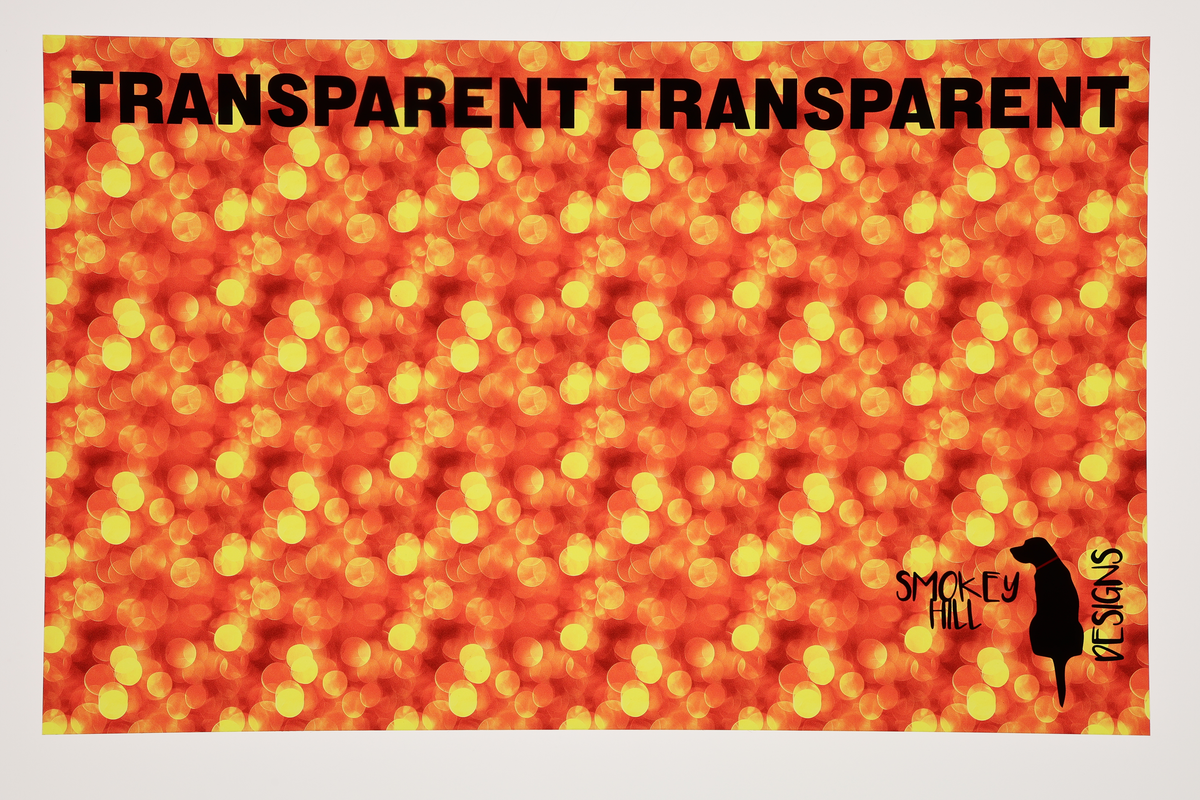 PatternPly® Transparent Orange Bokeh sheet showing the pattern