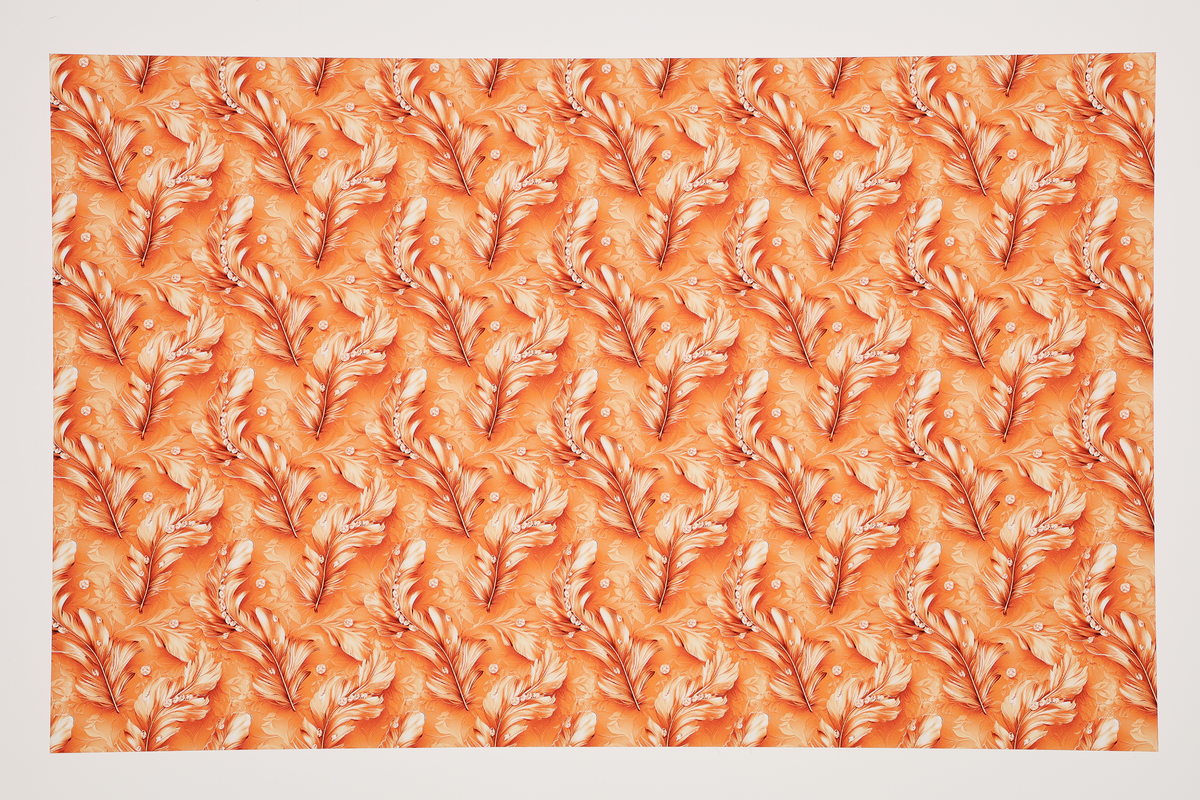 PatternPly® Transparent Feathers and Bling Orange product photo 2