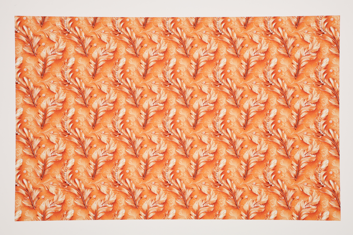 PatternPly® Transparent Feathers and Bling Orange