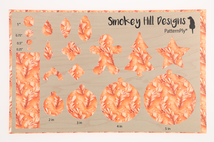 PatternPly® Transparent Feathers and Bling Orange