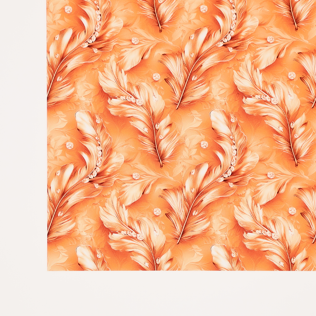 PatternPly® Transparent Feathers and Bling Orange product photo 4