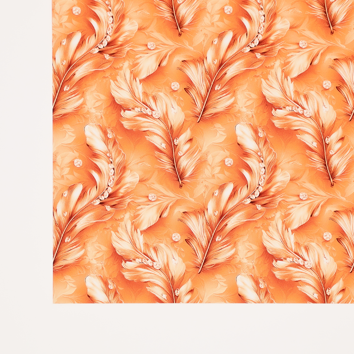 PatternPly® Transparent Feathers and Bling Orange product photo 4