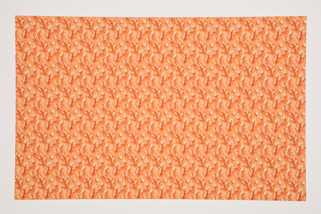 PatternPly® Transparent Feathers and Bling Orange Mini