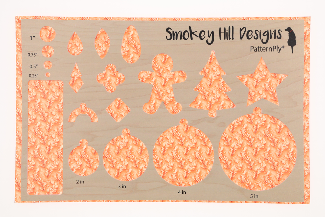 PatternPly® Transparent Feathers and Bling Orange Mini