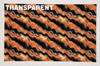 PatternPly® Transparent Orange and Black Shimmer Streaks sheet showing the pattern