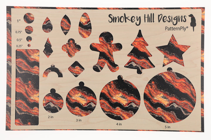 PatternPly® Transparent Orange and Black Shimmer Streaks