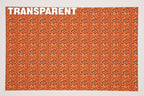 PatternPly® Transparent Orange Eyeball Swirls sheet showing the pattern