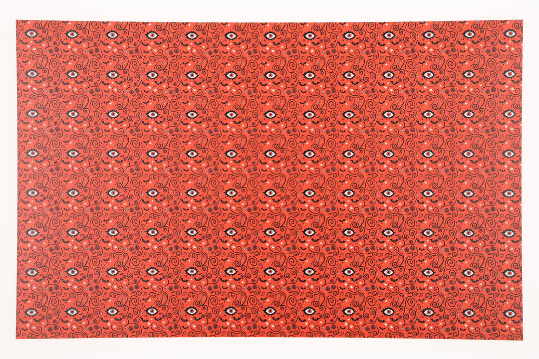 PatternPly® Full Coverage Orange Eyeball Swirls