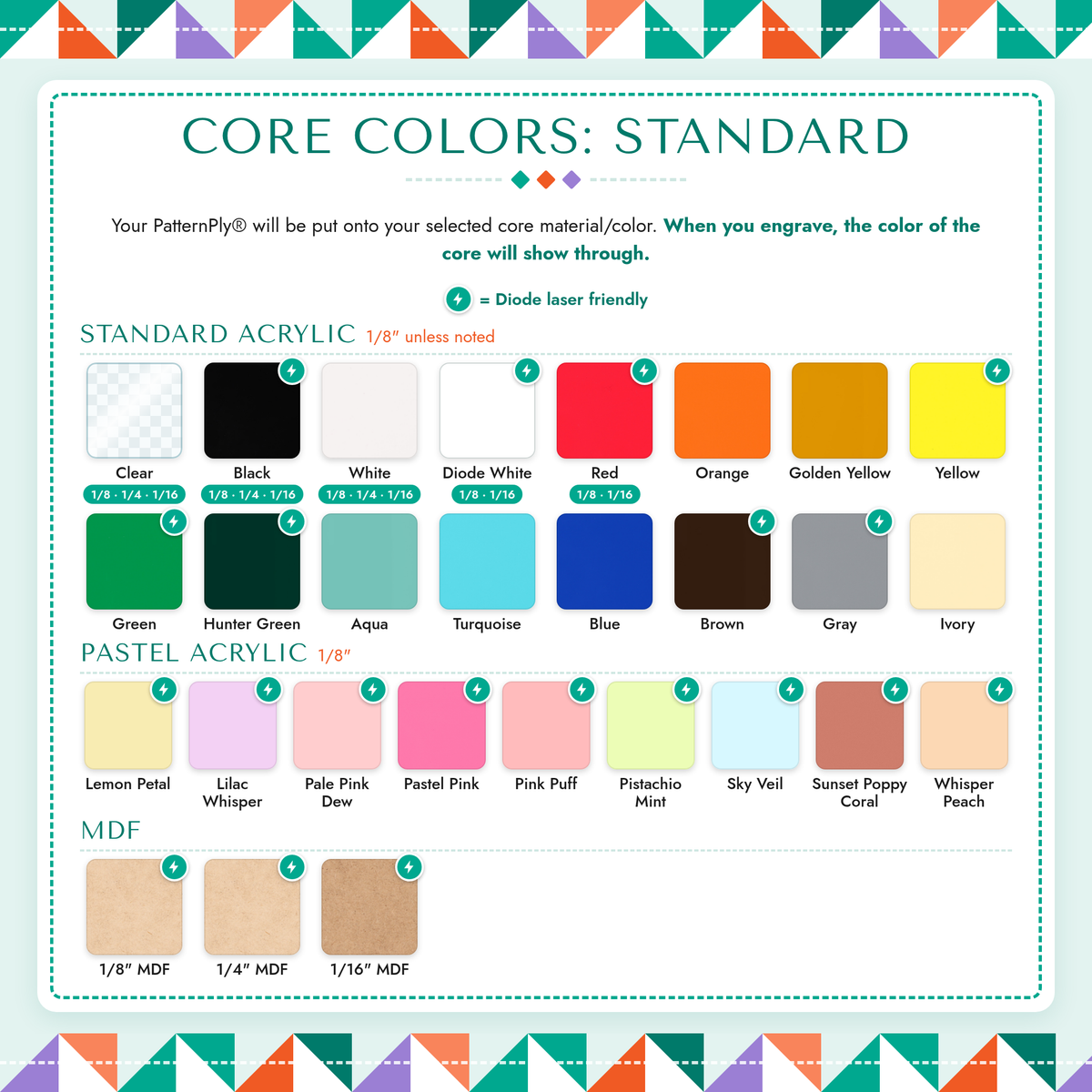 PatternPly Core Colors: Standard
