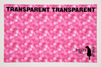 PatternPly® Transparent Pink Bokeh sheet showing the pattern