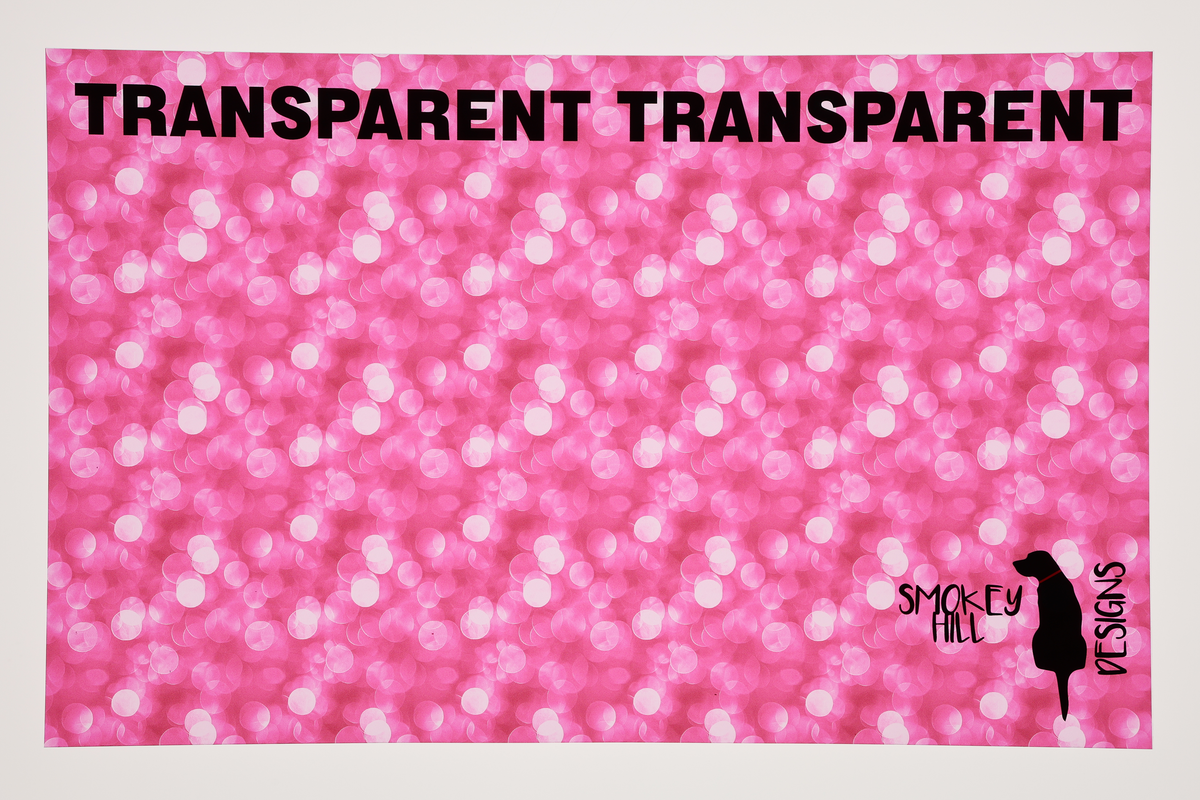 PatternPly® Transparent Pink Bokeh sheet showing the pattern