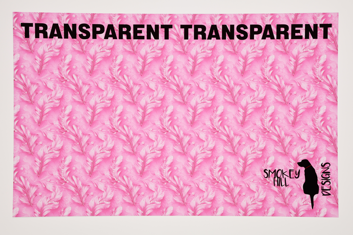 PatternPly® Transparent Feathers and Bling Pink