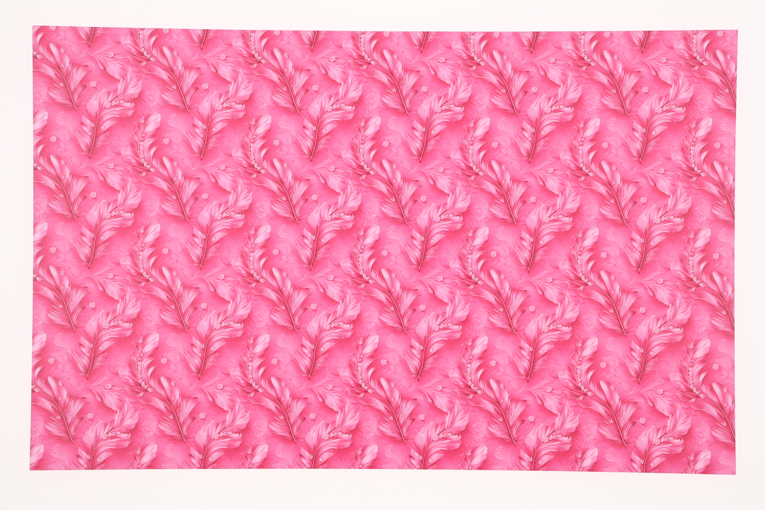PatternPly® Full Coverage Feathers and Bling Pink