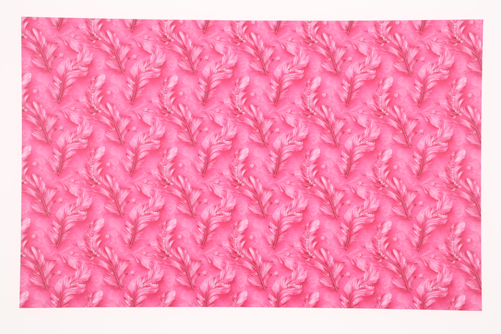 PatternPly® Full Coverage Feathers and Bling Pink