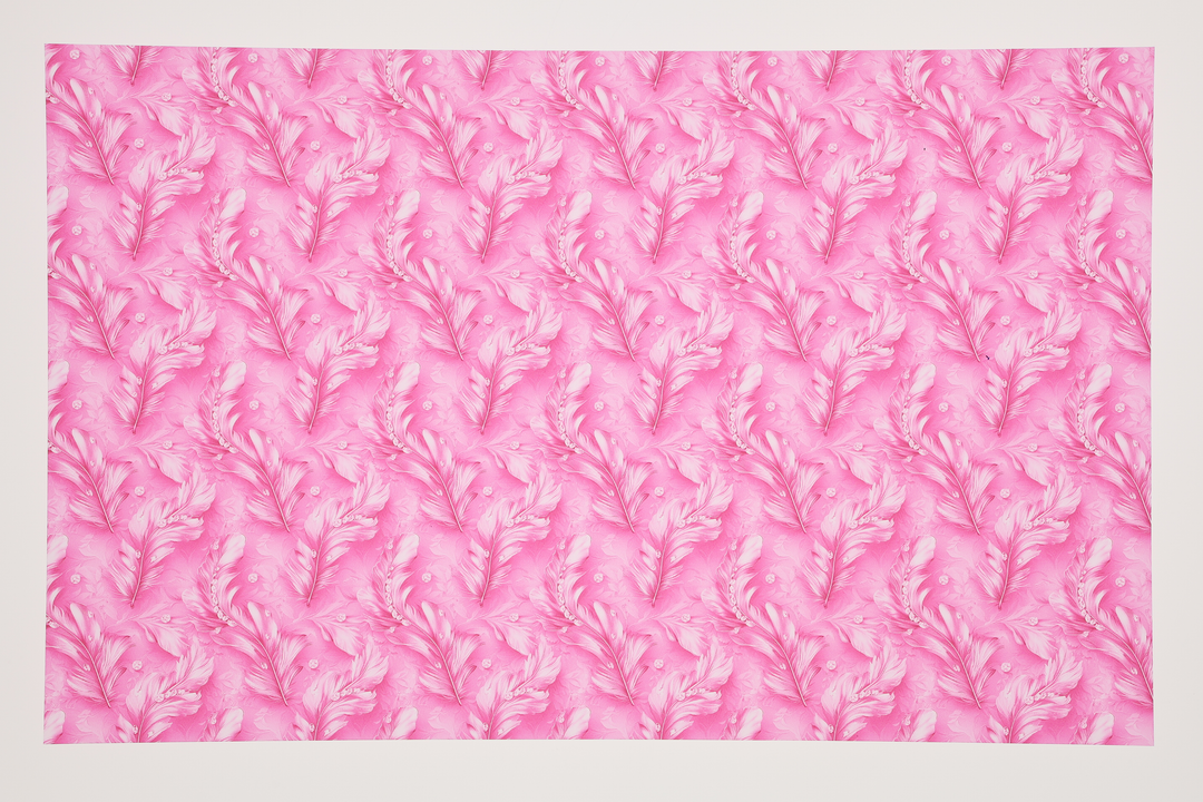PatternPly® Transparent Feathers and Bling Pink