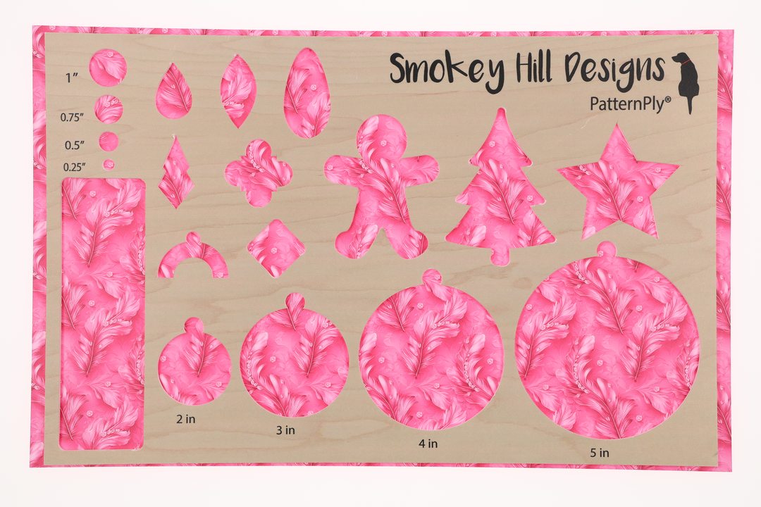 PatternPly® Full Coverage Feathers and Bling Pink