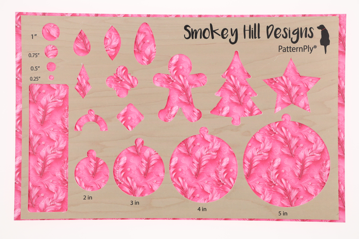 PatternPly® Full Coverage Feathers and Bling Pink