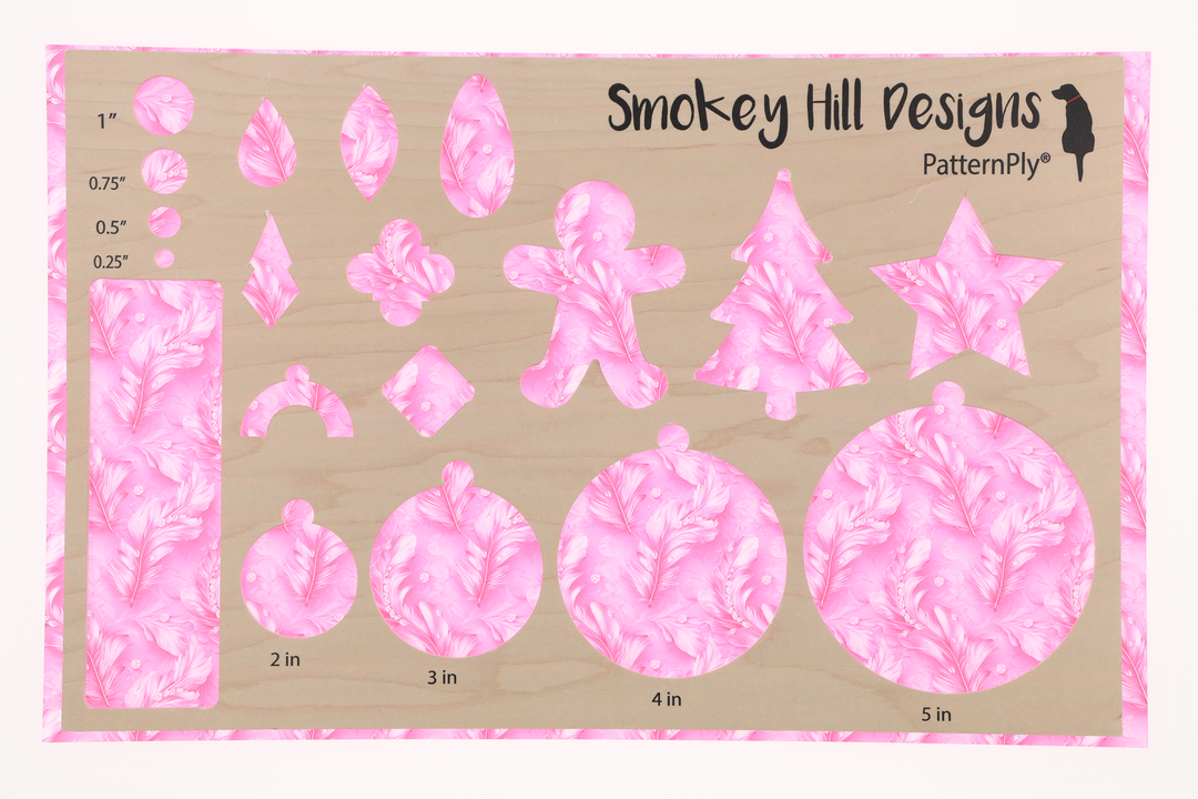 PatternPly® Transparent Feathers and Bling Pink