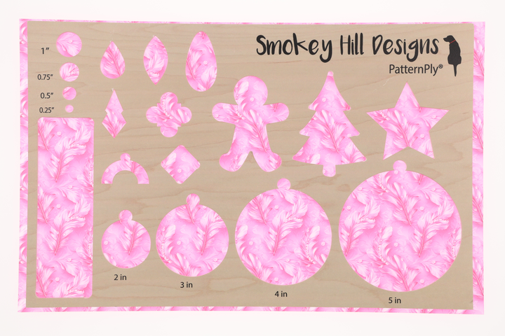 PatternPly® Transparent Feathers and Bling Pink