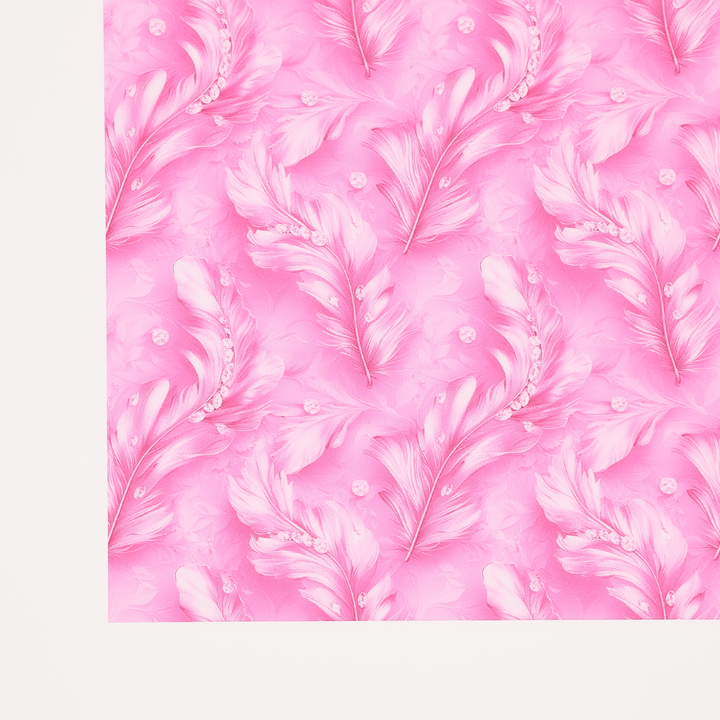 PatternPly® Transparent Feathers and Bling Pink