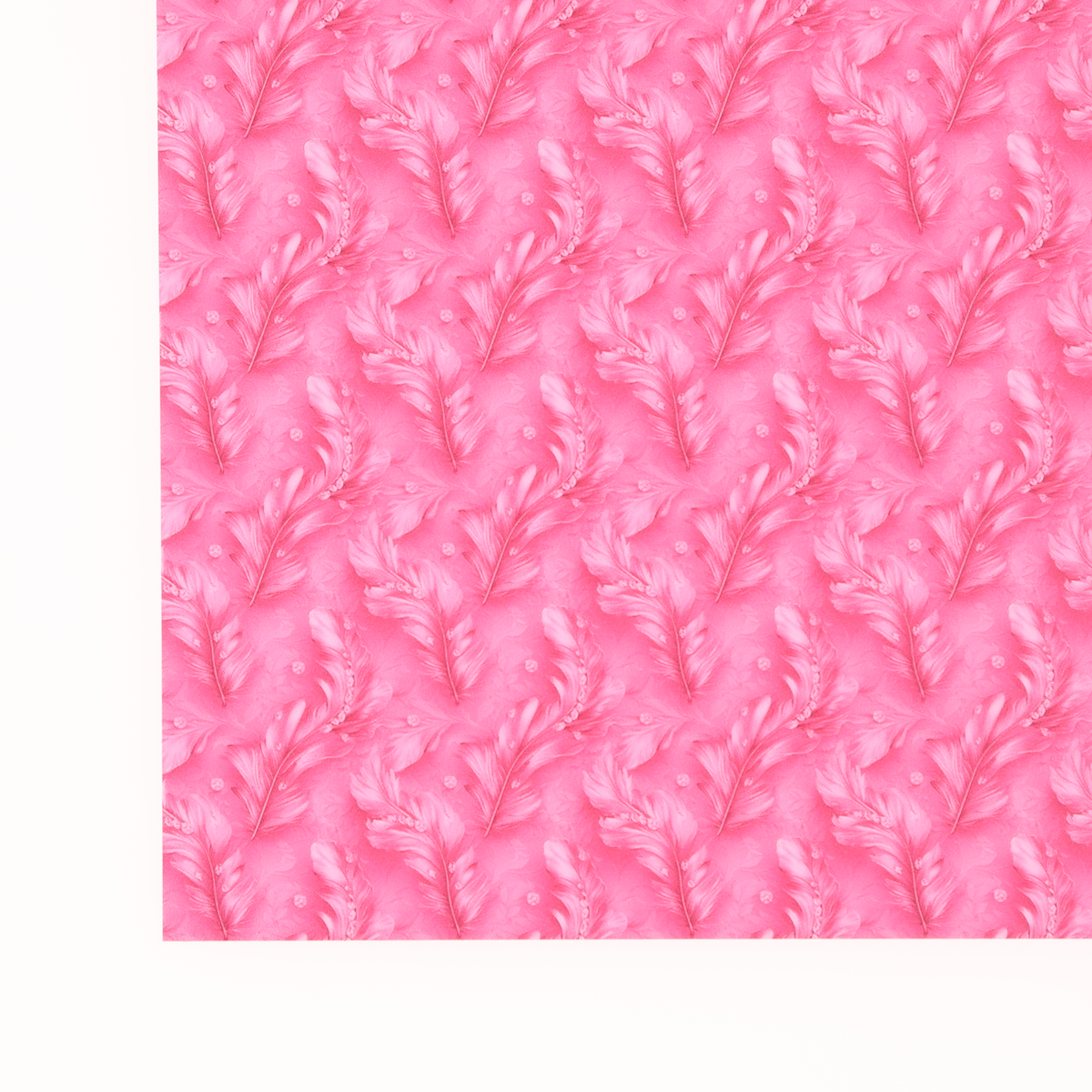 PatternPly® Full Coverage Feathers and Bling Pink Mini sheet showing the pattern