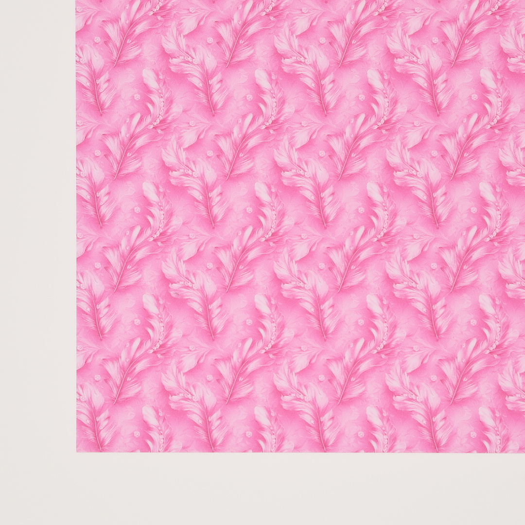 PatternPly® Transparent Feathers and Bling Pink Mini