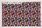 PatternPly® Transparent Pink Floral Ghosts sheet showing the pattern