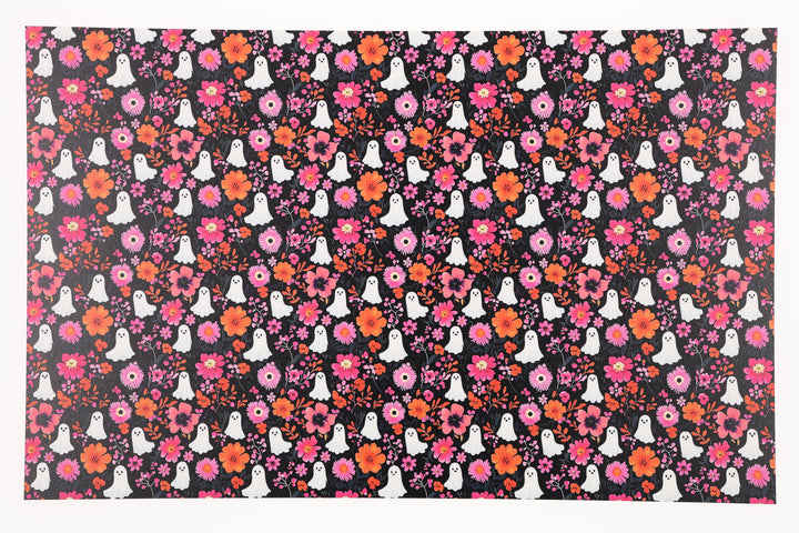 PatternPly® Full Coverage Pink Floral Ghosts