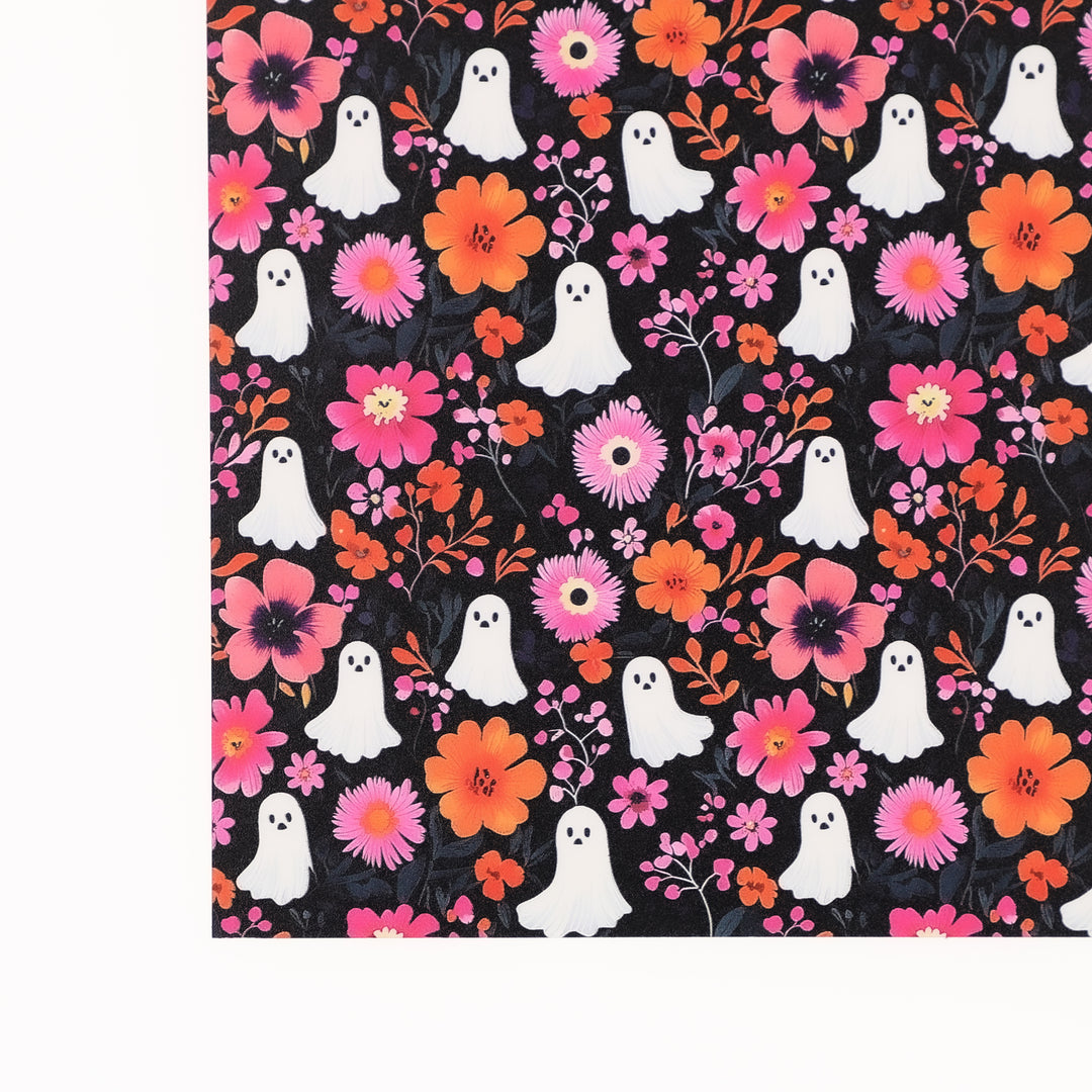 PatternPly® Transparent Pink Floral Ghosts