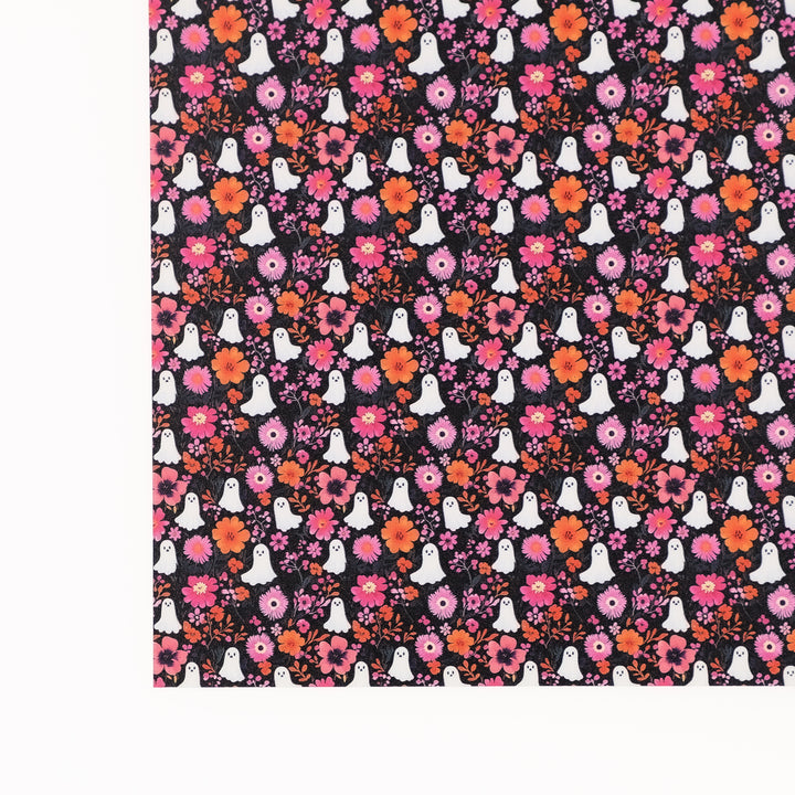 PatternPly® Full Coverage Pink Floral Ghosts Micro