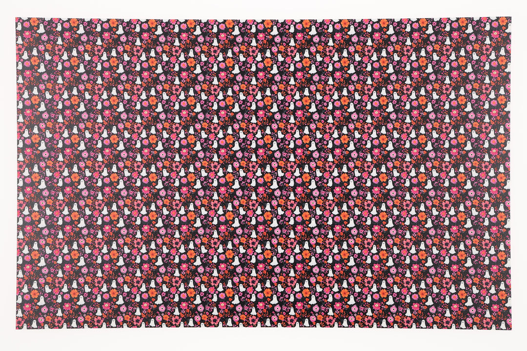 PatternPly® Full Coverage Pink Floral Ghosts Micro