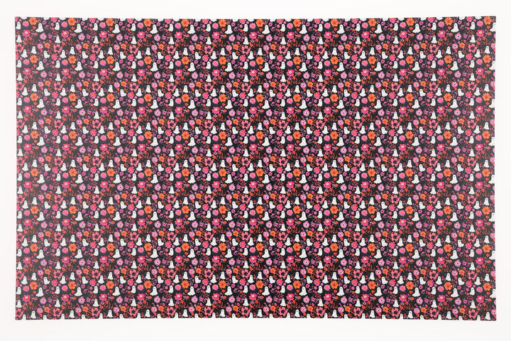 PatternPly® Full Coverage Pink Floral Ghosts Micro