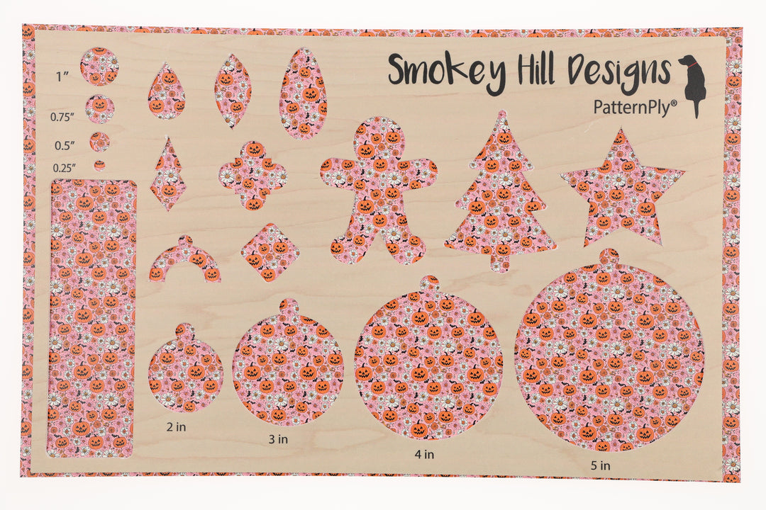 PatternPly® Full Coverage Pink Jack o Lantern Floral Micro