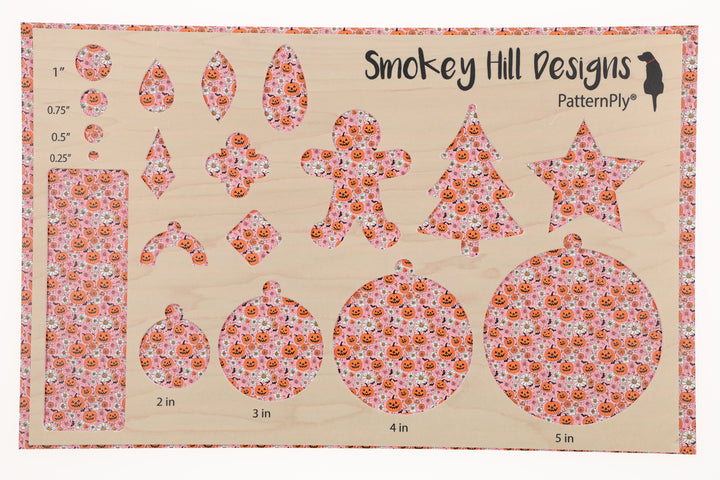 PatternPly® Full Coverage Pink Jack o Lantern Floral Micro