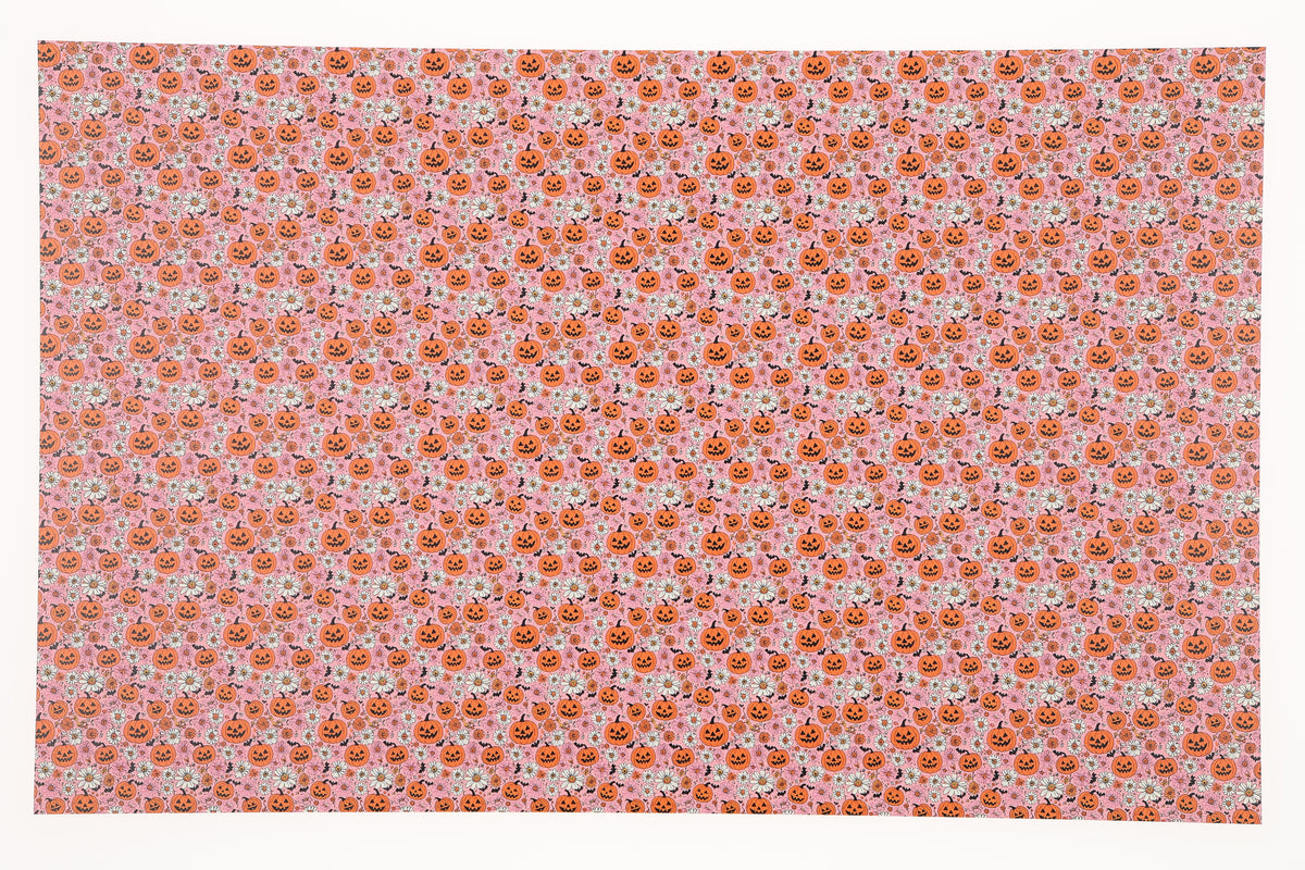 PatternPly® Full Coverage Pink Jack o Lantern Floral Micro product photo 2