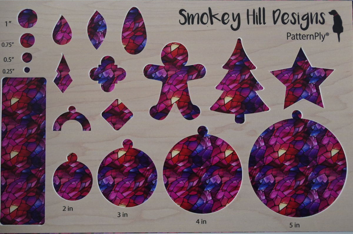 PatternPly® Full Coverage Pink and Purple Stained Glass product photo 3