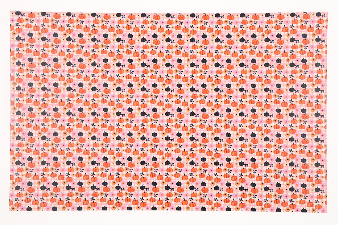 PatternPly® Full Coverage Pumpkin Plaid Micro